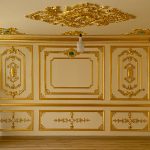 نمونه کار گچبری کلاسیک به همراه ورق طلا